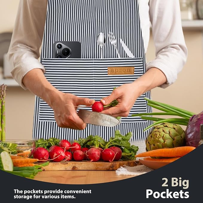 VALOME 2 Pack Kitchen Aprons, Apron - Image 4