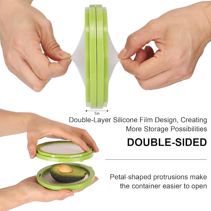 Winb Avocado Saver & Onion Storage Set of 4 Reusable Fruit and Veggie Savers - Image 3