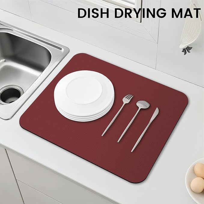 WISELIFE Dish Drying Mat Super Absorbent Drying Mat Large Dish Drying Mats - Image 6