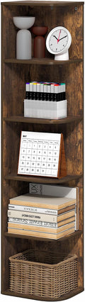 Furinno PASIR Book Shelf, 5-Tier Corner Bookshelf by Furinno-FitsYourSpaceFitsYourBudget