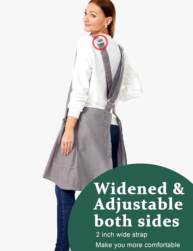 Cozy Adjustable Cross Back Aprons - Image 3