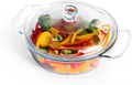 Clear Round Glass Casserole by HUSANMP
