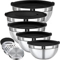 8PCS Mixing Bowls with Lids Set by Boskermeal