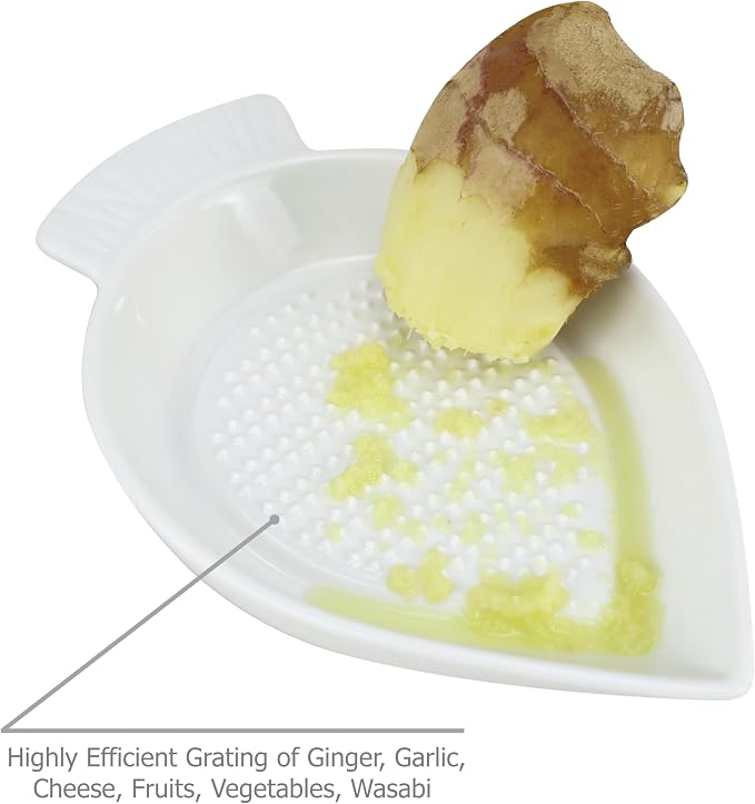 EIKS Ceramic Grater Plate for Grinding Wasabi Ginger Garlic Cheese Carrot - Image 3