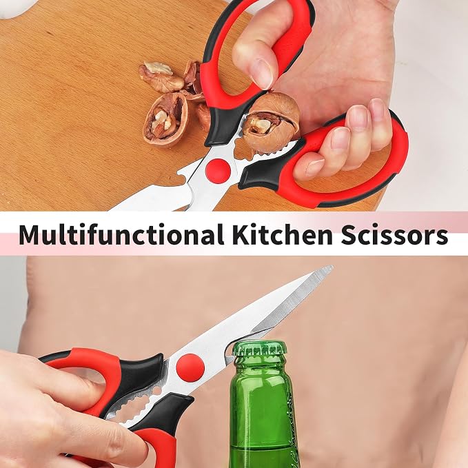 Kitchen Scissors, Sharp Stainless Steel Blades, Soft Grips, 3 Piece Set - Image 6