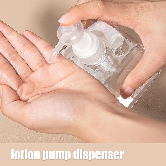 Pump Bottle, Refillable Plastic Empty Lotion Soap Dispenser Liquid Container - Image 7