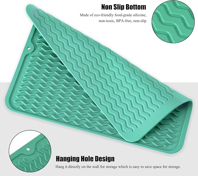 Large 17" x 14" Silicone Dish Drying Mat - Image 4