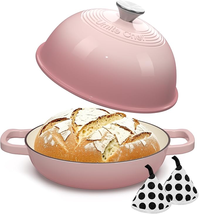 Cast Iron Dutch Oven Pot with Lid, Round Bread Oven - Image 9