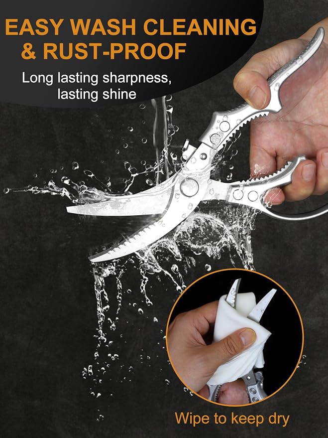 2 Pack Kitchen Shears, Heavy Duty Poultry Shears - Image 7