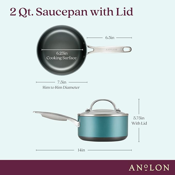 Anolon Achieve Hard Anodized Nonstick Sauce Pan - Image 2