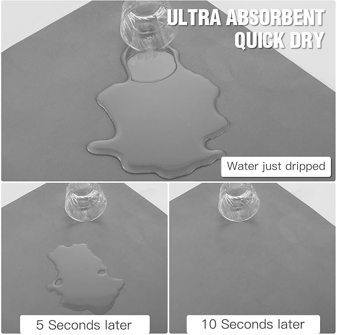 Dish Drying Mat for Kitchen Counter Super Absorbent Drainer Mats - Image 2