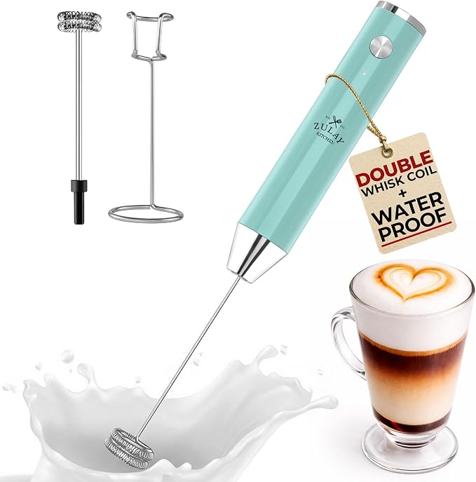 Zulay Kitchen Rechargeable Milk Frother Handheld Lux by ZulayKitchen