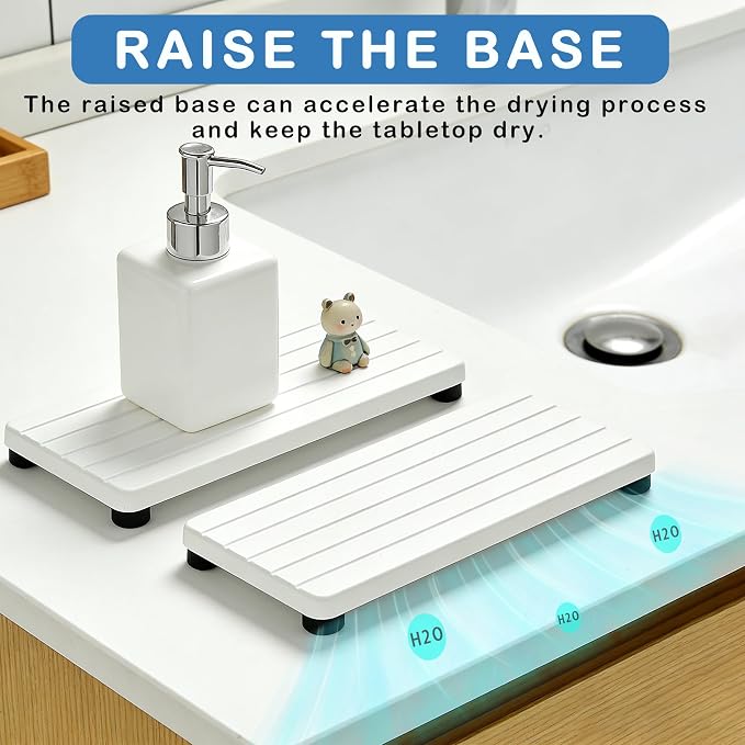 2PCS Stone Drying Tray, Water Absorbing Stone Tray - Image 3