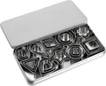 Mini Cookie Cutter Set, 30 Tiny Stainless Steel Cookie Stamps of Rectangle by GELIFATLE
