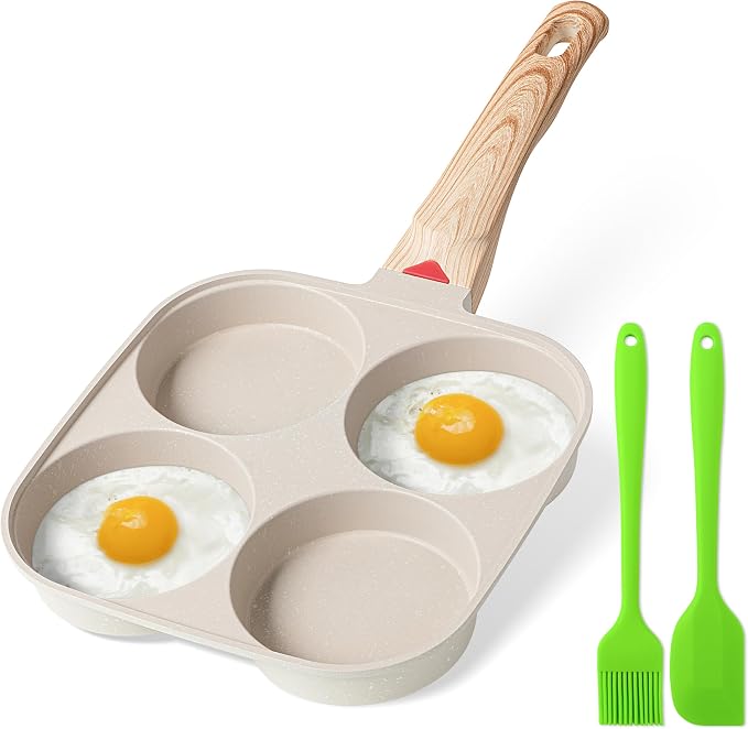 MyLifeUNIT Egg Frying Pan, 4-Cup Egg Pan Nonstick, Fried Egg Pan Skillet by MyLifeUNIT
