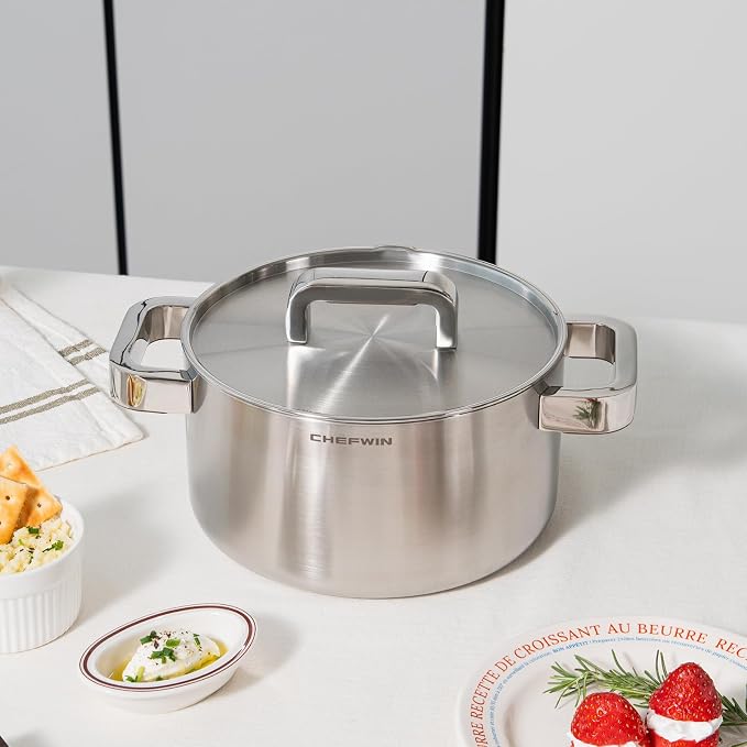 316 Stainless Steel 3.6 Quart Heavy Duty Soup Pot - Image 2
