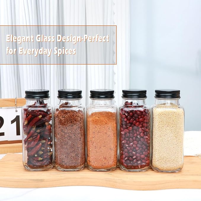 15 Pack 8oz Glass Spice Jars - Image 4