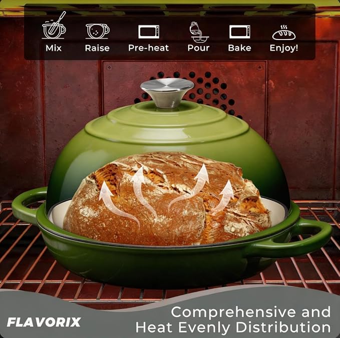 Cast Iron Bread Oven for Sourdough, 6Qt Bread Baking Pan - Image 3