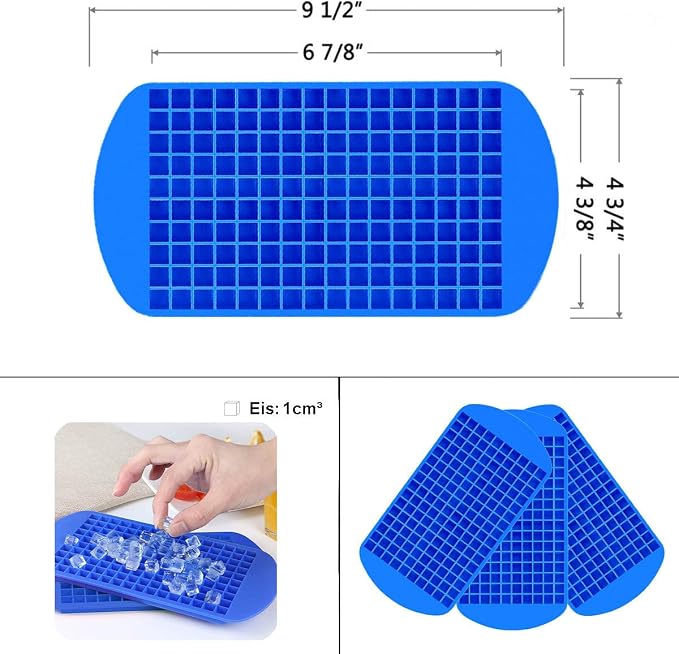 Silicone Mini Ice Cube Tray, 160 Crushed Ice Cube Molds Easy Release Small Ice - Image 6