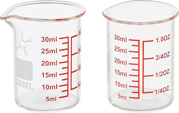 High Borosilicate Glass Measuring Cup-V-Shaped Spout，Glass Measuring Beaker by AckersBORO33