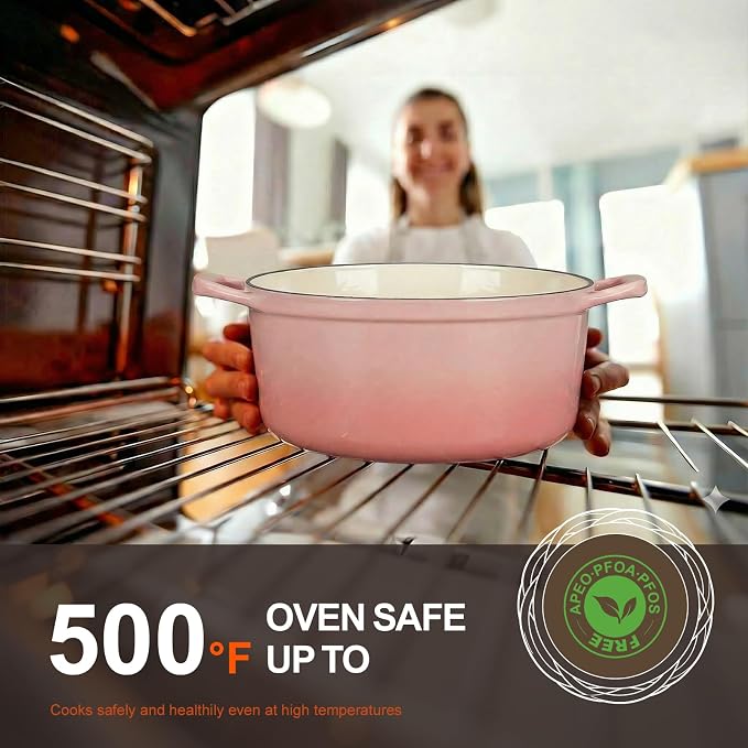 Overmont Enameled Cast Iron Dutch Oven - Image 4