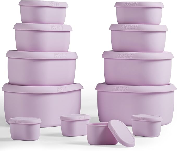 ISSEVE 12Pcs/Set Nesting Silicone Food Storage Containers by ISSEVE