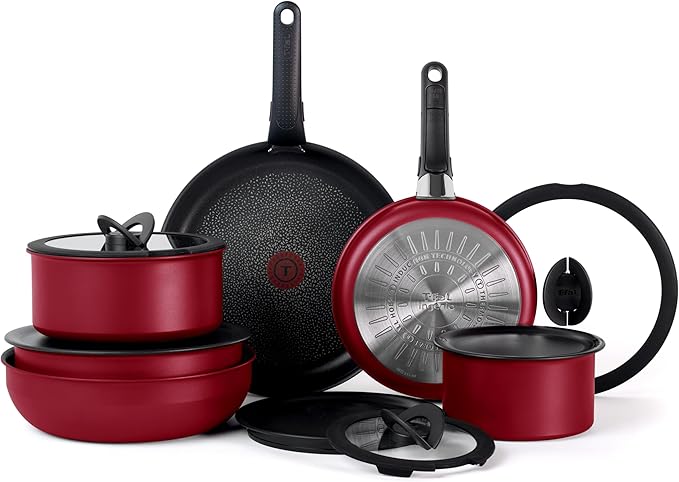 T-fal Ingenio Expertise Non Stick Cookware Set 14 Piece, Oven Broiler Safe 500F by T-falbrand