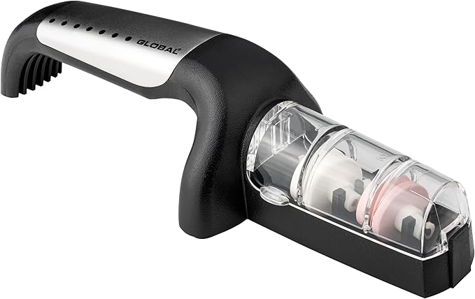 Global Stage 2 Sharpener-Black by GlobalCutlery