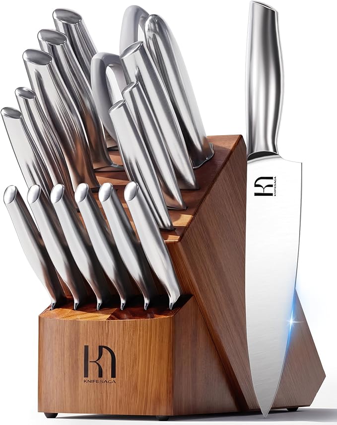 KnifeSaga Kitchen Knife Set by PushBoundariesforSharpness