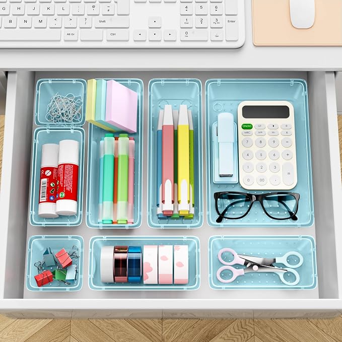 ElegantArray 12-Piece Drawer Organizer Set, 4 Sizes Versatile Plastic Vanity - Image 6
