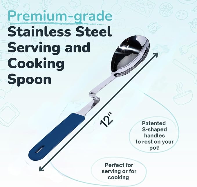 Souper Cubes + Lori Greiner No Mess Stainless Steel Cooking Spoon - Image 4