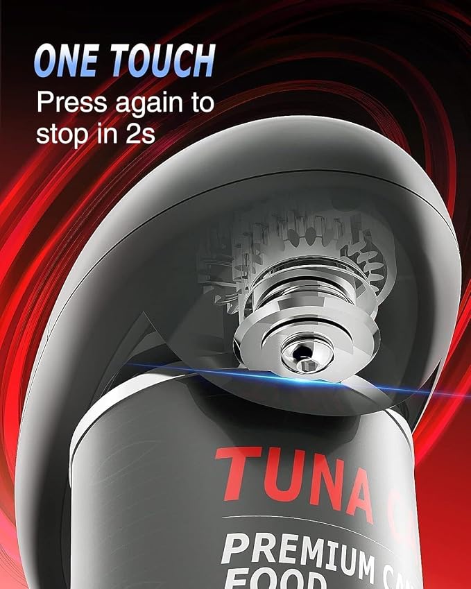 One Touch Electric Can Opener Fits Almost All Can Sizes - Image 6
