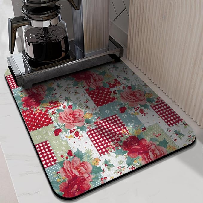 Kitchen Countertop Dish Drying Mat, Super Absorbent Coffee Bar Mat - Image 8