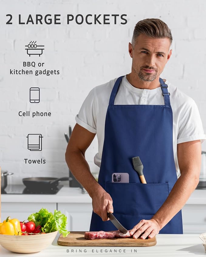 Syntus Chef Apron for Men Women Kitchen Cooking Apron - Image 8
