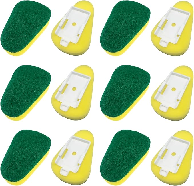 LOLA Soap Dispenser Dish Wand Sponge Head Refills, 12 Pack, Super Absorbent by LolaProducts