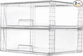 Vtopmart 2 Pack Large Stackable Storage Drawers, Easily Assemble Clear Acrylic by Vtopmart