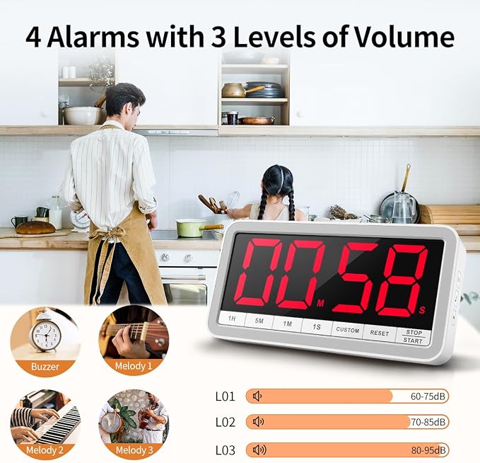 VOCOO Digital Kitchen Timer - Image 4