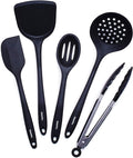 GreenPan 5 Piece Cooking Utensil Set, Flexible Nonstick Silicone, Stain-Free by GreenPan