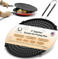 Splatter Screen for Frying Pan | USA Brand | 11-Inch Black, Fit Pans Silicone by BeckonWare