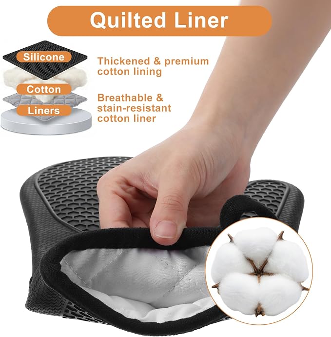 6 Pcs Oven Mitts and Pot Holders Sets - Image 3
