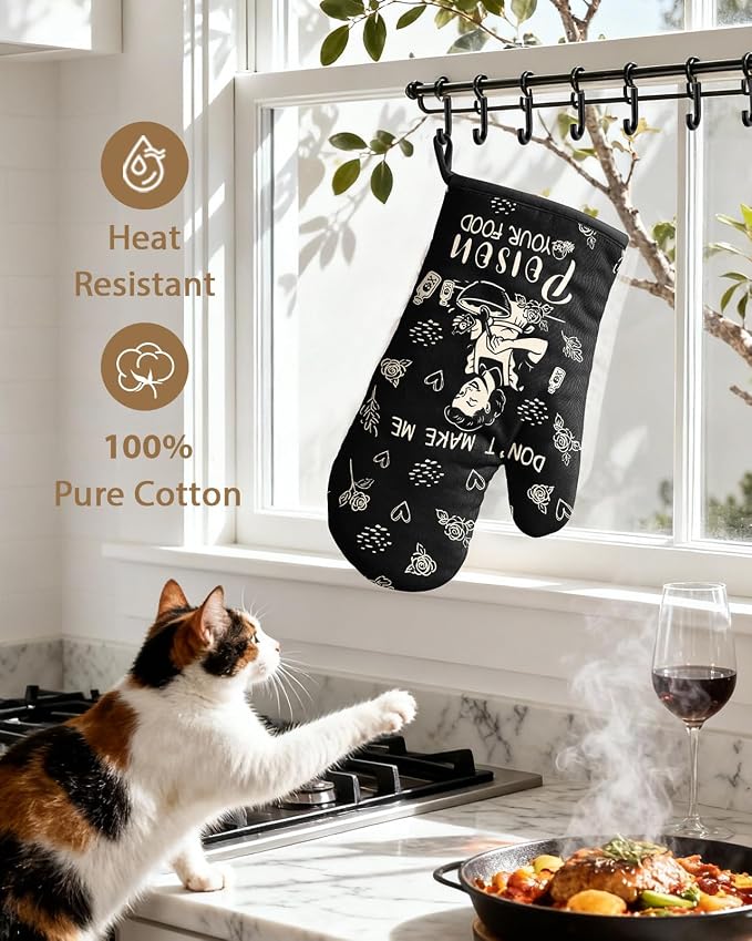 Slohif Funny Oven Mitts and Pot Holder - Image 4