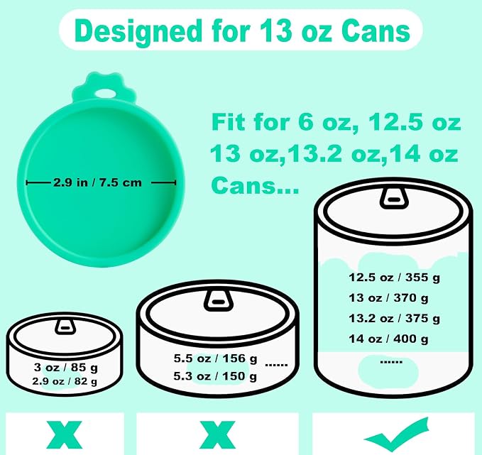 COMTIM Can Covers for Dog Food Cans, Silicone Pet Dog Food Can Covers Lids for - Image 2