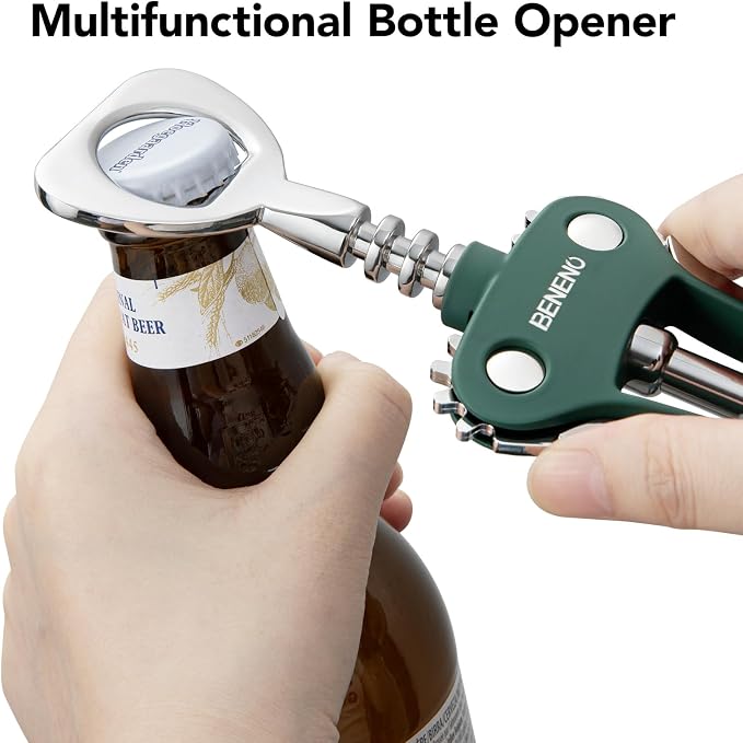 Beneno Wine Opener, Zinc Alloy Premium Wing Corkscrew - Image 3