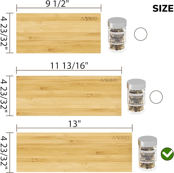 AMBIRD Bamboo Spice Drawer Organizer - Image 7
