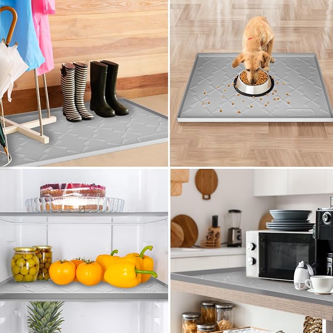 SIKADEER Under Sink Mat Waterproof 34" x 22", Silicone Mat Kitchen Drawer Shelf - Image 7