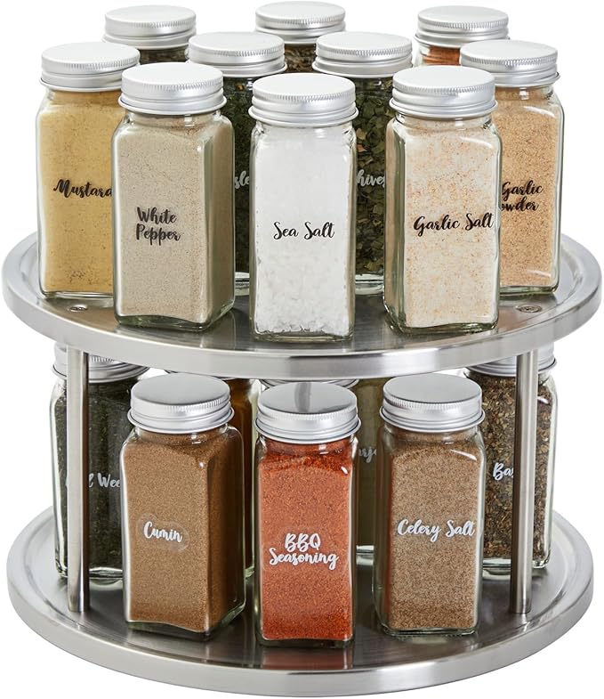 Juvale 2-Tier Lazy Susan Spice Rack Organizer by Juvale