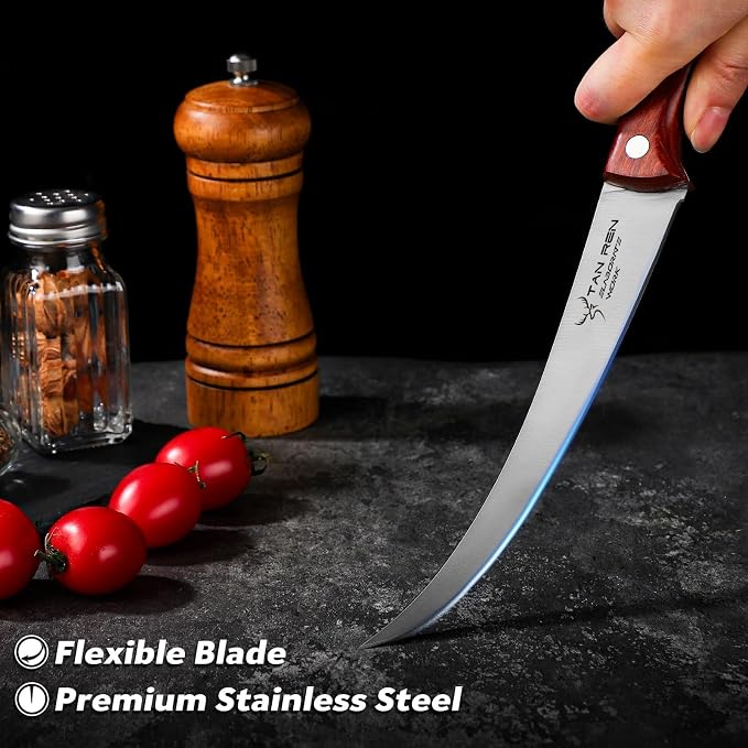 TAN REN 7-Inch Stainless Steel Boning Knife, Meat Cutting Knife - Image 3