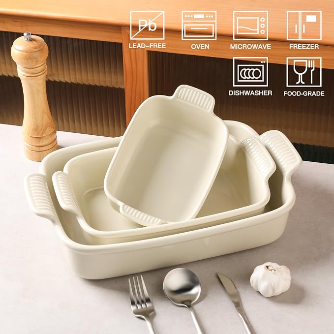 Sweejar Baking Pans Set, Ceramic 9x13 Baking Dish - Image 2