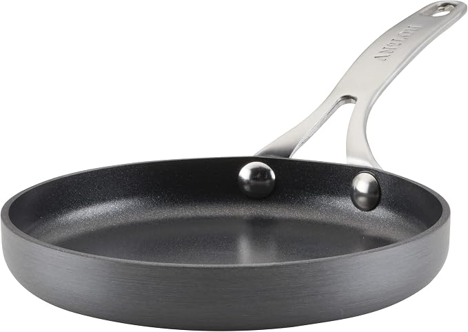 Anolon Hard Anodized Nonstick Mini Skillet/Frying/Egg Pan, Stainless Steel by Anolon