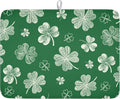 St Patrick's Day Dish Drying Mat 18 x 24 Inch Green Shamrock Dish Drainer Rack by Unknown